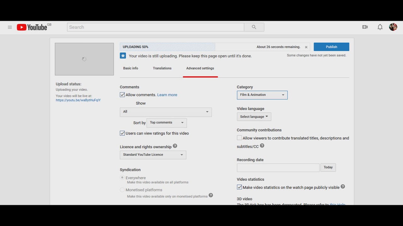 how to upload a youtube video for restricted use